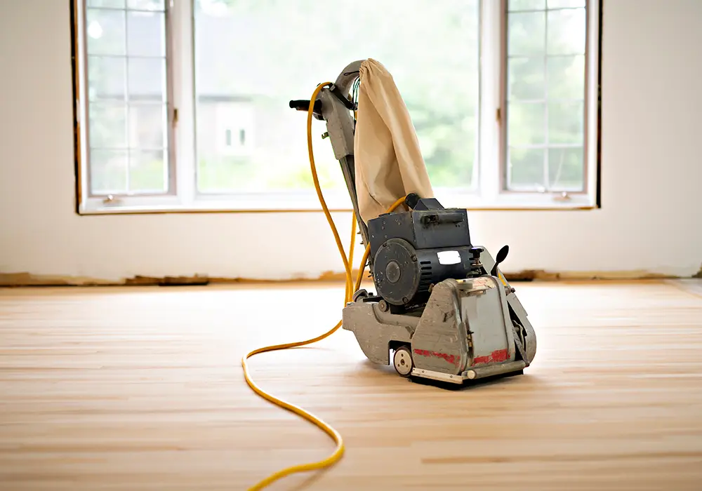 floor refinishing with machine, hardwood floor refinishing by khb