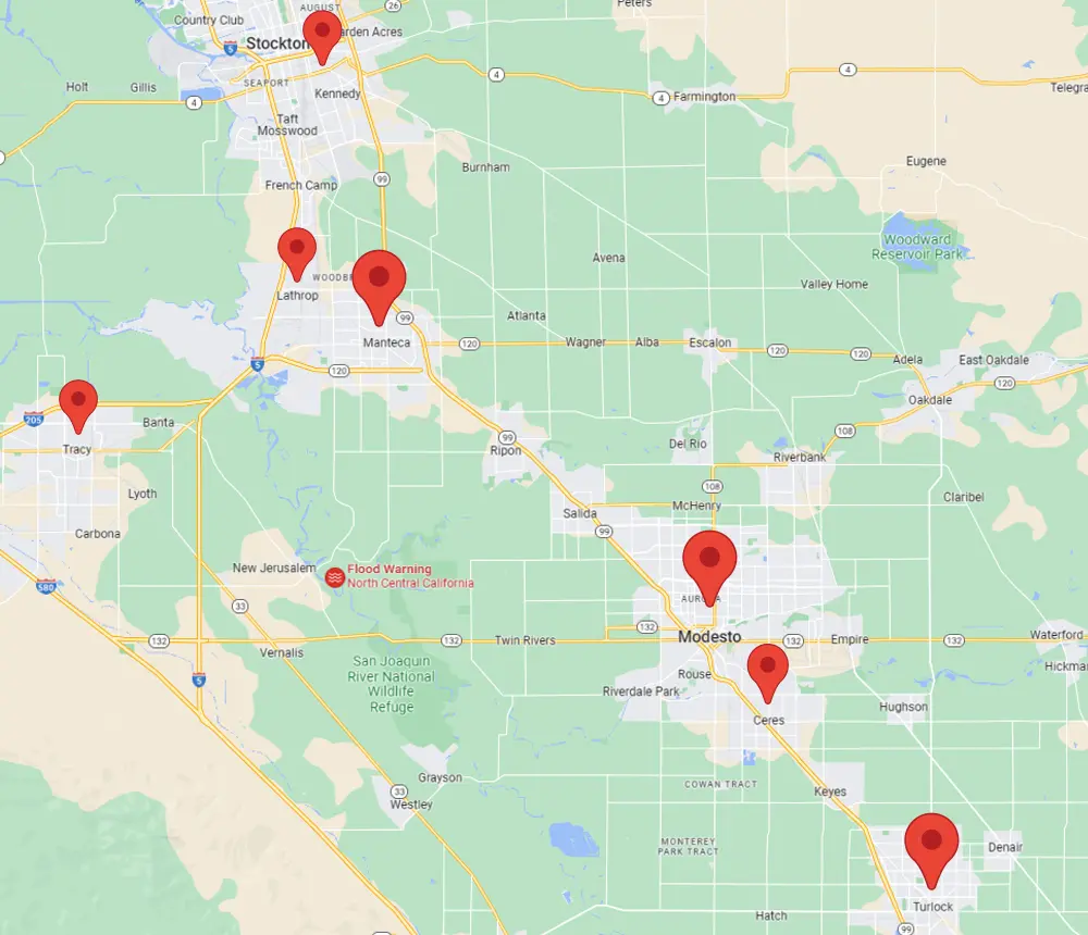 Service areas of KHB Flooring