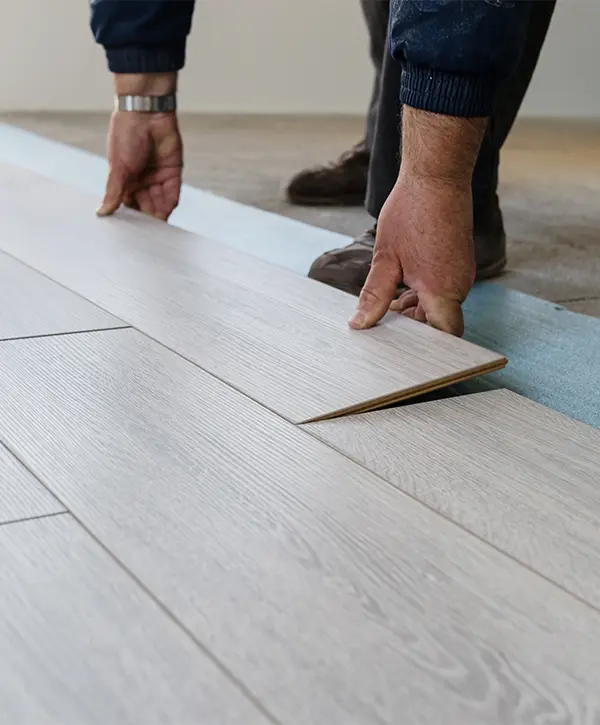 Laminate flooring installation