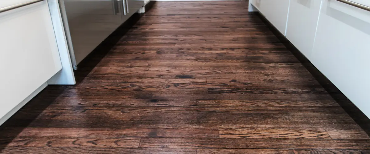 Dark Wood Vinyl Kitchen Flooring